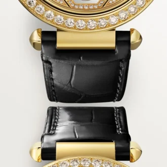 Άλλα ρολόγια Panthere Jewelry – 41 mm, μηχανικό κίνημα χειροκίνητης περιέλιξης, κίτρινο χρυσό 18 καρατίων, διαμάντια, εναλλάξιμα δερμάτινα λουράκια – Cartier