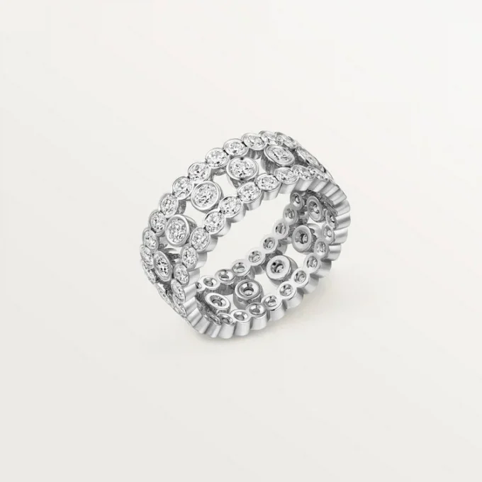 Δαχτυλίδι Broderie De Cartier, τριπλή σειρά, διαμάντια