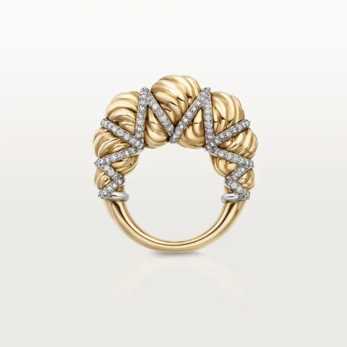 Δαχτυλίδι Cartier Libre Tressage, Διαμάντια Δαχτυλίδι Cartier Libre Tressage, Διαμάντια