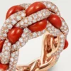 Δαχτυλίδι Cartier Libre Tressage, κοράλλι Δαχτυλίδι Cartier Libre Tressage, κοράλλι
