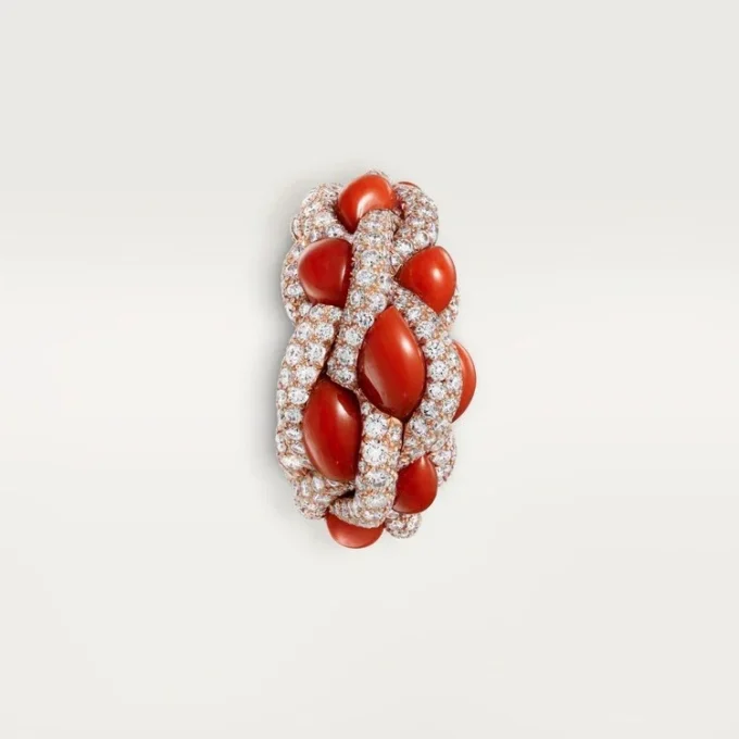 Δαχτυλίδι Cartier Libre Tressage, κοράλλι Δαχτυλίδι Cartier Libre Tressage, κοράλλι