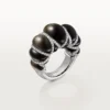 Δαχτυλίδι Cartier Libre Tressage, Οψιδιανός, Διαμάντια