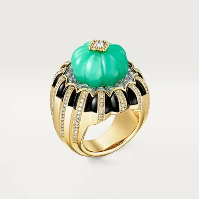 Δαχτυλίδι Cartier Libre Tuttitutti, χρυσόπρασος, διαμάντια