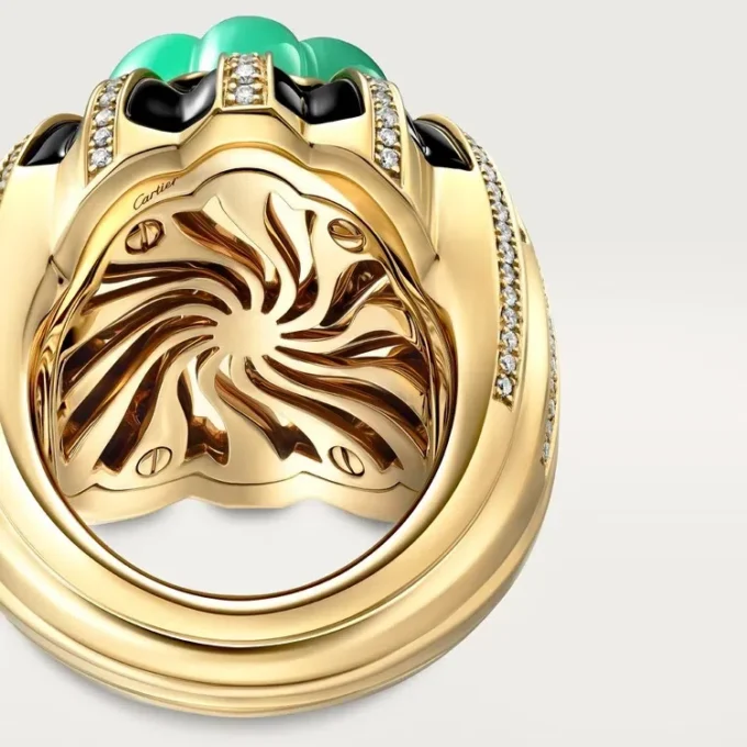 Δαχτυλίδι Cartier Libre Tuttitutti, χρυσόπρασος, διαμάντια