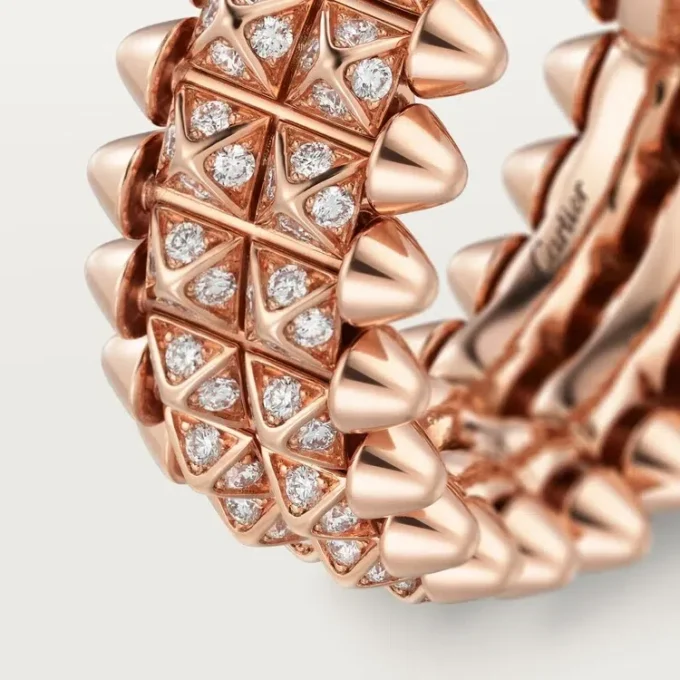 Δαχτυλίδι Clash De Cartier, διπλή σειρά, με πάβινγκ