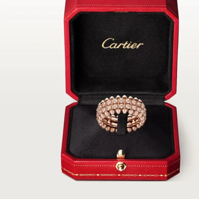 Δαχτυλίδι Clash De Cartier, διπλή σειρά, με πάβινγκ