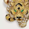 Δαχτυλίδι Faune Et Flore De Cartier, κίτρινα, πορτοκαλί και καφέ διαμάντια, με πάβινγκ Δαχτυλίδι Faune Et Flore De Cartier, κίτρινα, πορτοκαλί και καφέ διαμάντια, με πάβινγκ