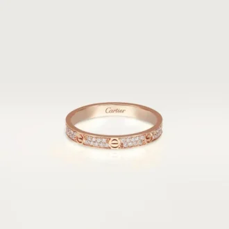 Δαχτυλίδι Love, Sm – Ροζ χρυσός, διαμάντια – Cartier