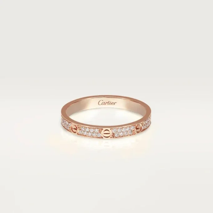 Δαχτυλίδι Love, Sm – Ροζ χρυσός, διαμάντια – Cartier