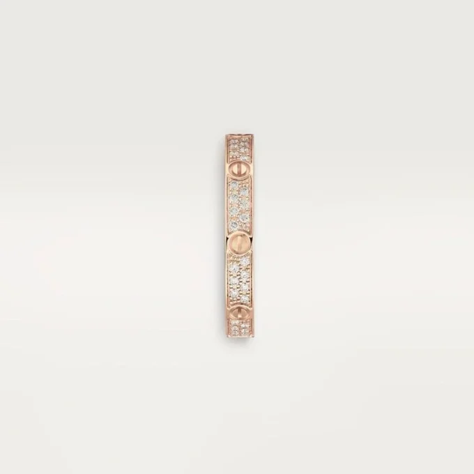 Δαχτυλίδι Love, Sm – Ροζ χρυσός, διαμάντια – Cartier