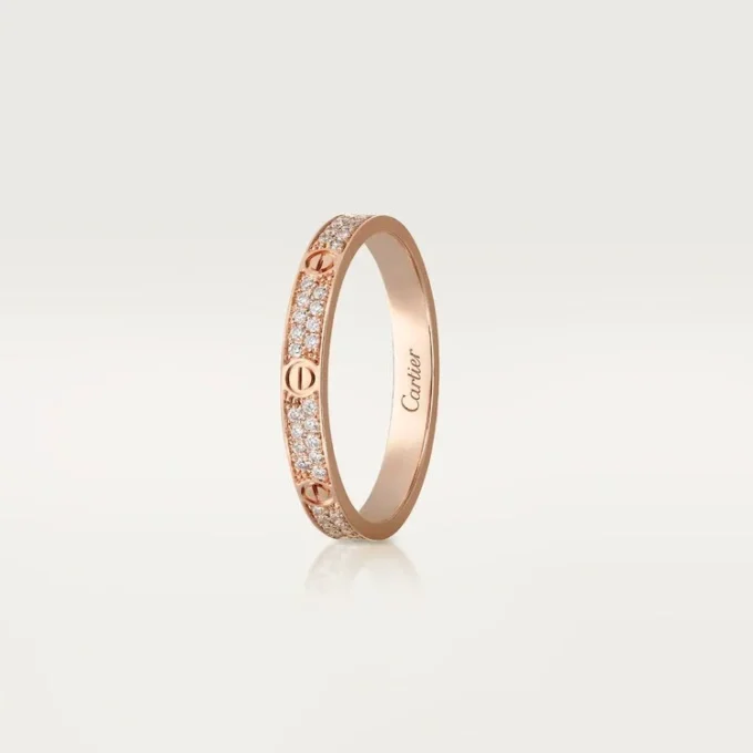 Δαχτυλίδι Love, Sm – Ροζ χρυσός, διαμάντια – Cartier