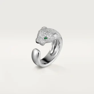 Δαχτυλίδι με διαμάντια Panthere De Cartier, Λευκόχρυσο | Cartier Us