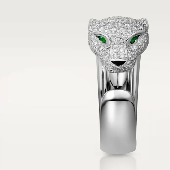 Δαχτυλίδι με διαμάντια Panthere De Cartier, Λευκόχρυσο | Cartier Us