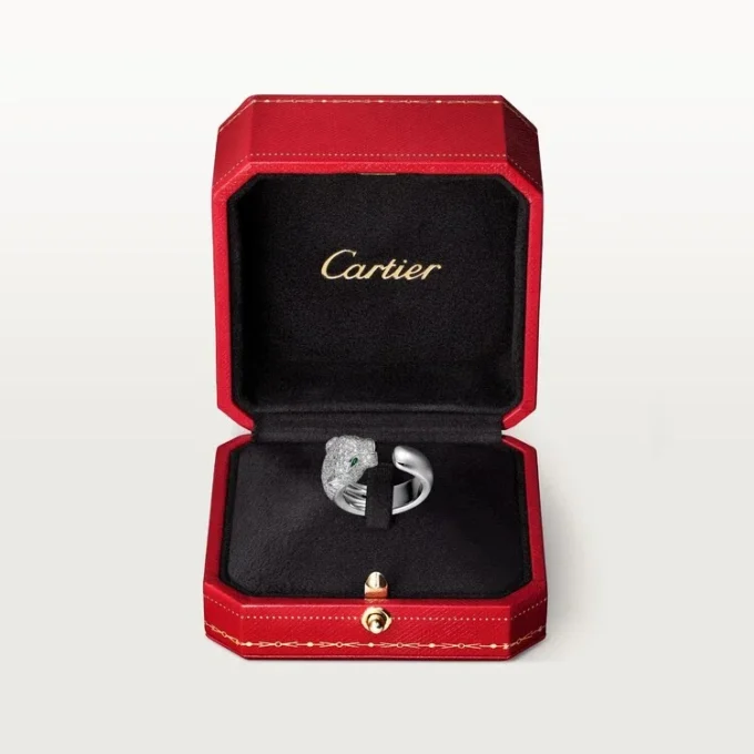Δαχτυλίδι με διαμάντια Panthere De Cartier, Λευκόχρυσο | Cartier Us