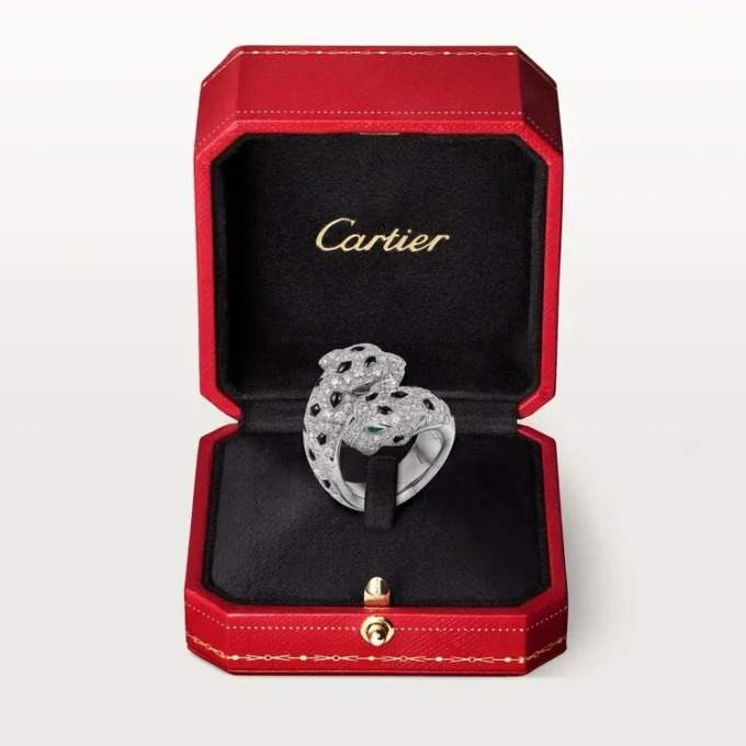 Δαχτυλίδι Panthere De Cartier, αρθρωτό, με πάβινγκ Δαχτυλίδι Panthere De Cartier, αρθρωτό, με πάβινγκ