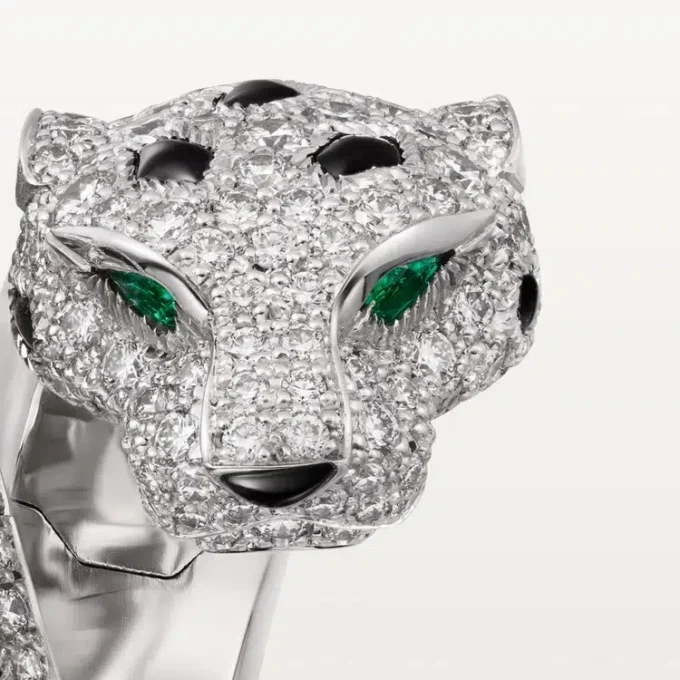 Δαχτυλίδι Panthere De Cartier, αρθρωτό, με πάβινγκ Δαχτυλίδι Panthere De Cartier, αρθρωτό, με πάβινγκ