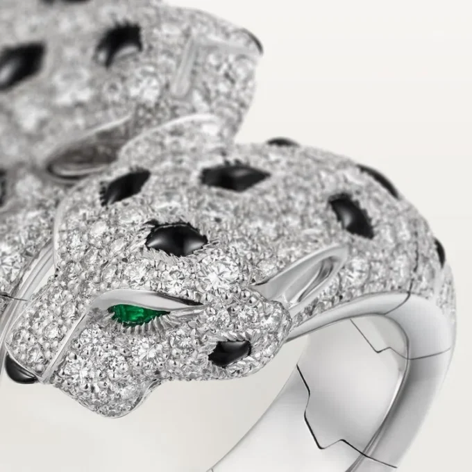 Δαχτυλίδι Panthere De Cartier, αρθρωτό, με πάβινγκ Δαχτυλίδι Panthere De Cartier, αρθρωτό, με πάβινγκ
