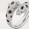 Δαχτυλίδι Panthere De Cartier, ημι-στολισμένο Δαχτυλίδι Panthere De Cartier, ημι-στολισμένο