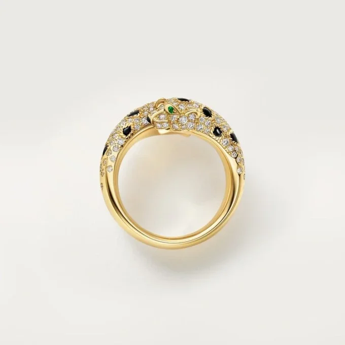 Δαχτυλίδι Panthere De Cartier, ημι-στολισμένο Δαχτυλίδι Panthere De Cartier, ημι-στολισμένο