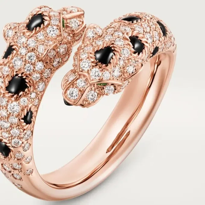 Δαχτυλίδι Panthere De Cartier, ημι-στολισμένο Δαχτυλίδι Panthere De Cartier, ημι-στολισμένο