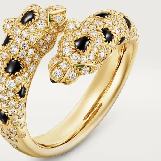 Δαχτυλίδι Panthere De Cartier, ημι-στολισμένο Δαχτυλίδι Panthere De Cartier, ημι-στολισμένο