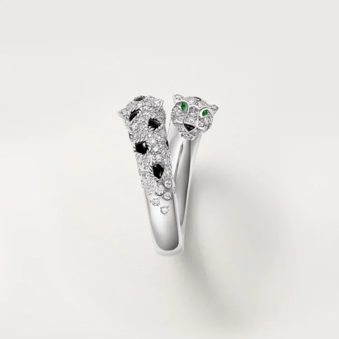 Δαχτυλίδι Panthere De Cartier, ημι-στολισμένο Δαχτυλίδι Panthere De Cartier, ημι-στολισμένο