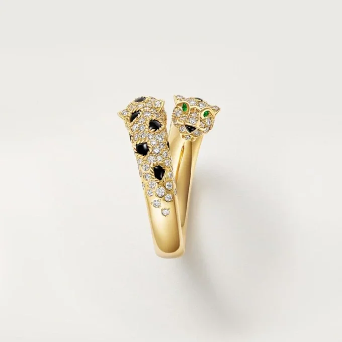 Δαχτυλίδι Panthere De Cartier, ημι-στολισμένο Δαχτυλίδι Panthere De Cartier, ημι-στολισμένο