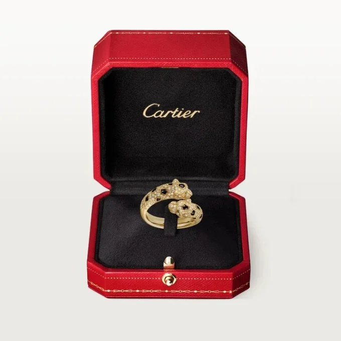 Δαχτυλίδι Panthere De Cartier, ημι-στολισμένο Δαχτυλίδι Panthere De Cartier, ημι-στολισμένο