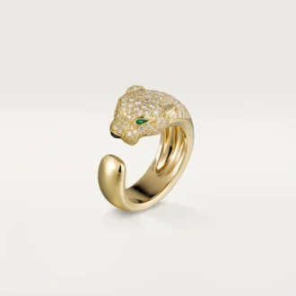 Δαχτυλίδι Panthere De Cartier – Κίτρινο χρυσό, διαμάντια, σμαράγδια, όνυχας – Cartier