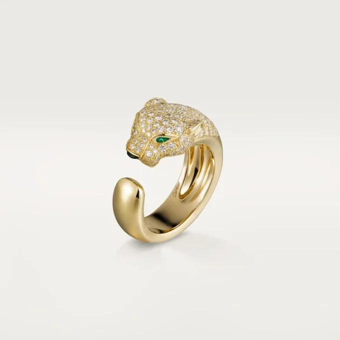 Δαχτυλίδι Panthere De Cartier – Κίτρινο χρυσό, διαμάντια, σμαράγδια, όνυχας – Cartier