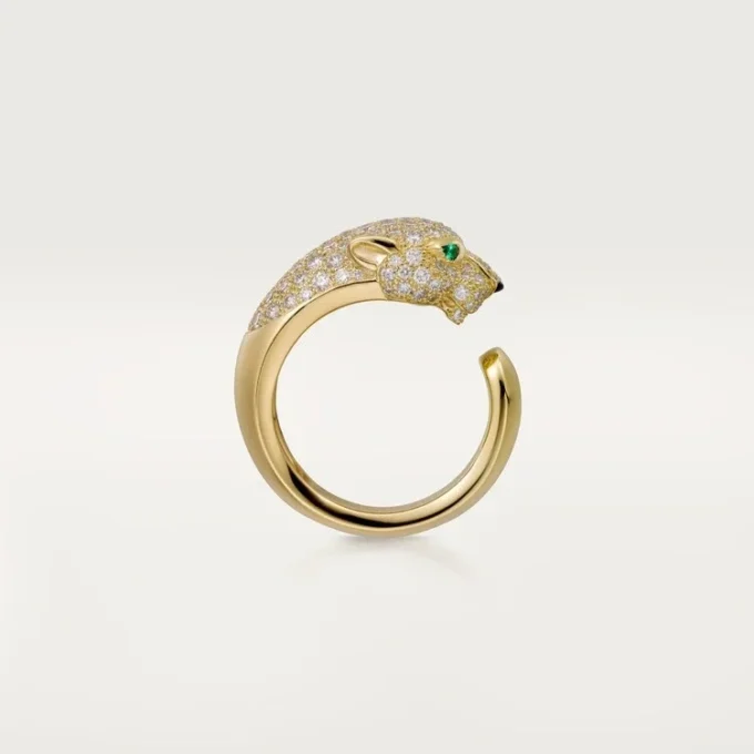 Δαχτυλίδι Panthere De Cartier – Κίτρινο χρυσό, διαμάντια, σμαράγδια, όνυχας – Cartier