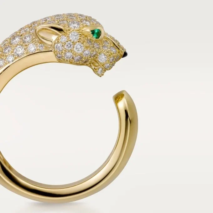 Δαχτυλίδι Panthere De Cartier – Κίτρινο χρυσό, διαμάντια, σμαράγδια, όνυχας – Cartier