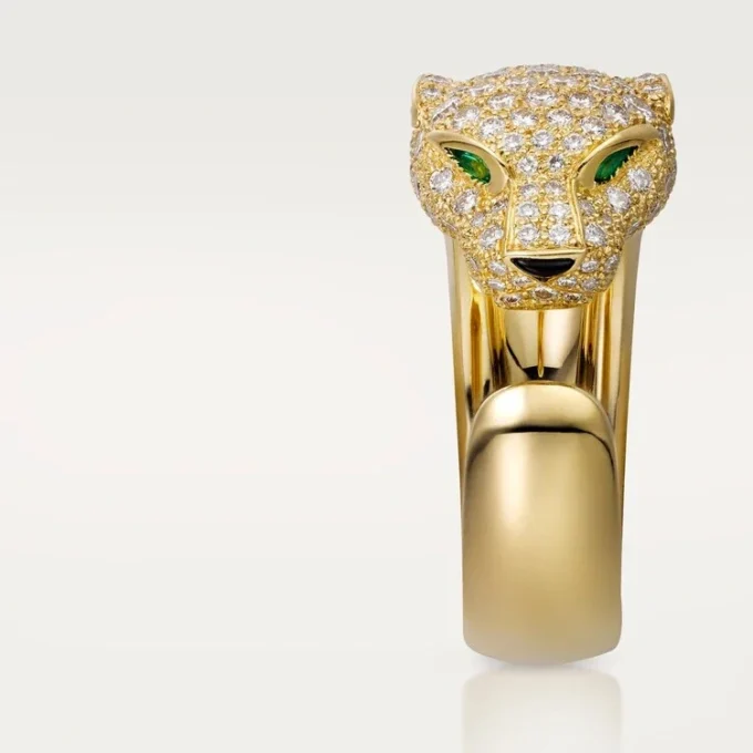 Δαχτυλίδι Panthere De Cartier – Κίτρινο χρυσό, διαμάντια, σμαράγδια, όνυχας – Cartier