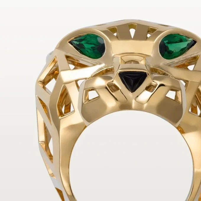 Δαχτυλίδι Panthere De Cartier – Κίτρινο χρυσό, γρανάτες τσαβορίτη, όνυχας – Cartier
