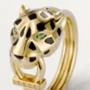 Δαχτυλίδι Panthere De Cartier – Κίτρινο χρυσό, λάκα, διαμάντια, γρανάτης τσαβορίτης – Cartier