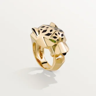 Δαχτυλίδι Panthere De Cartier – Κίτρινο χρυσό, λάκα, γρανάτης τσαβορίτης, όνυχας – Cartier