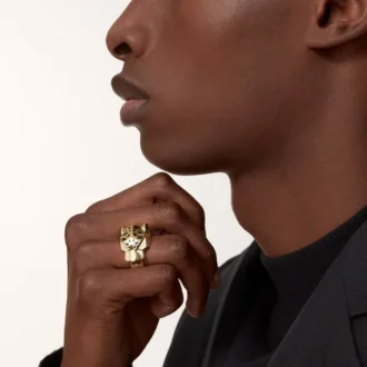 Δαχτυλίδι Panthere De Cartier – Κίτρινο χρυσό, λάκα, γρανάτης τσαβορίτης, όνυχας – Cartier