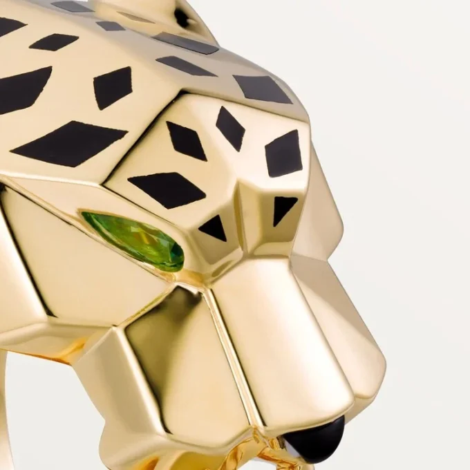 Δαχτυλίδι Panthere De Cartier – Κίτρινο χρυσό, λάκα, γρανάτης τσαβορίτης, όνυχας – Cartier