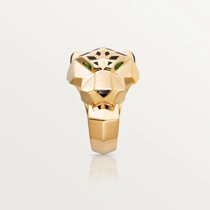 Δαχτυλίδι Panthere De Cartier – Κίτρινο χρυσό, λάκα, γρανάτης τσαβορίτης, όνυχας – Cartier