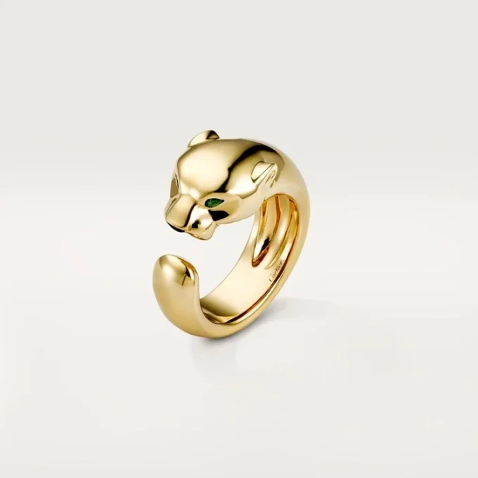 Δαχτυλίδι Panthere De Cartier – Κίτρινο χρυσό, όνυχας, γρανάτης τσαβορίτης – Cartier
