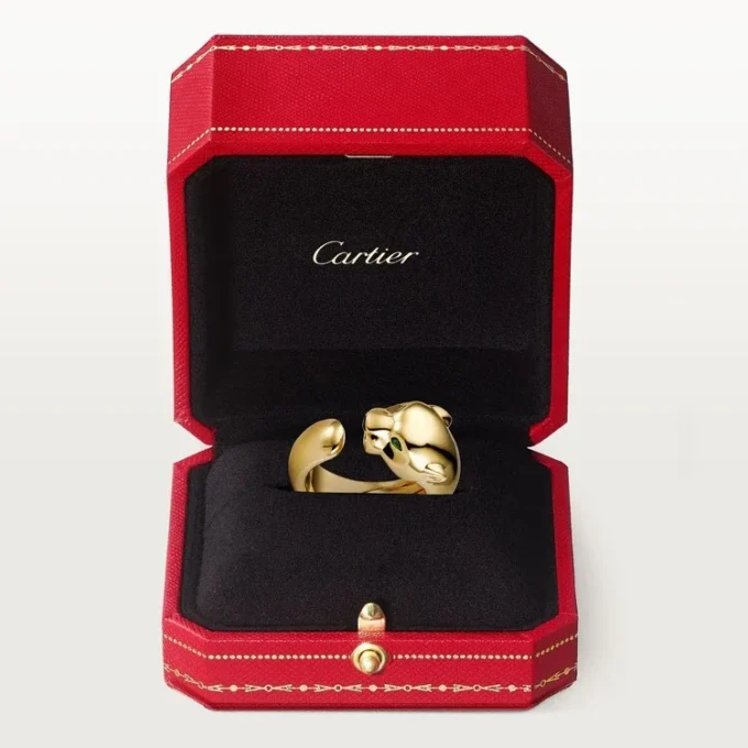 Δαχτυλίδι Panthere De Cartier – Κίτρινο χρυσό, όνυχας, γρανάτης τσαβορίτης – Cartier