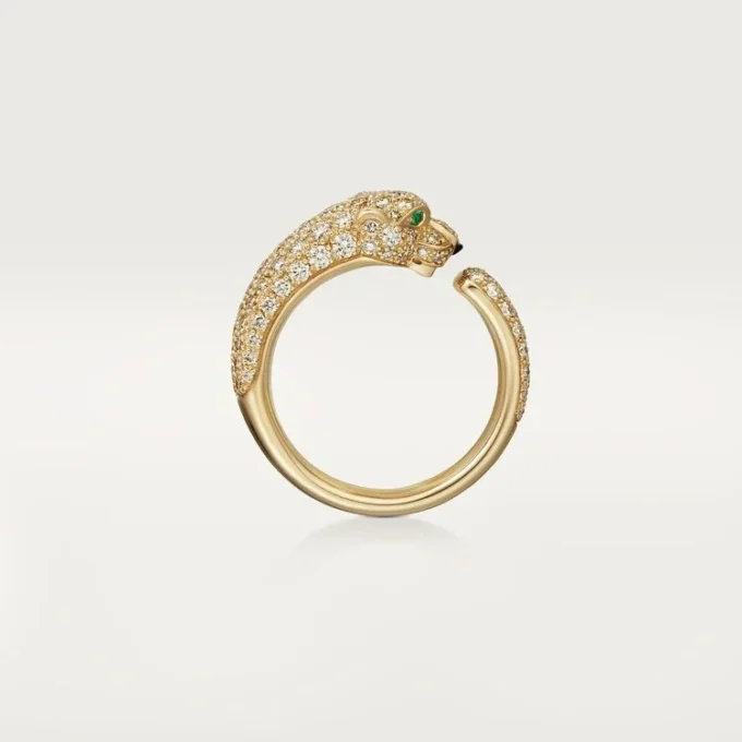 Δαχτυλίδι Panthere De Cartier – Κίτρινο χρυσό, σμαράγδια, όνυχας, διαμάντια – Cartier
