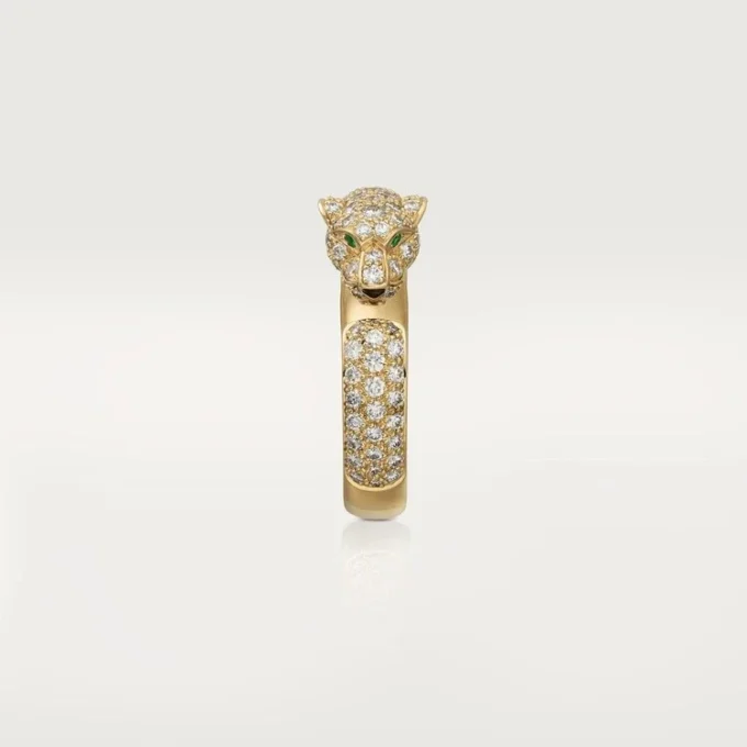 Δαχτυλίδι Panthere De Cartier – Κίτρινο χρυσό, σμαράγδια, όνυχας, διαμάντια – Cartier