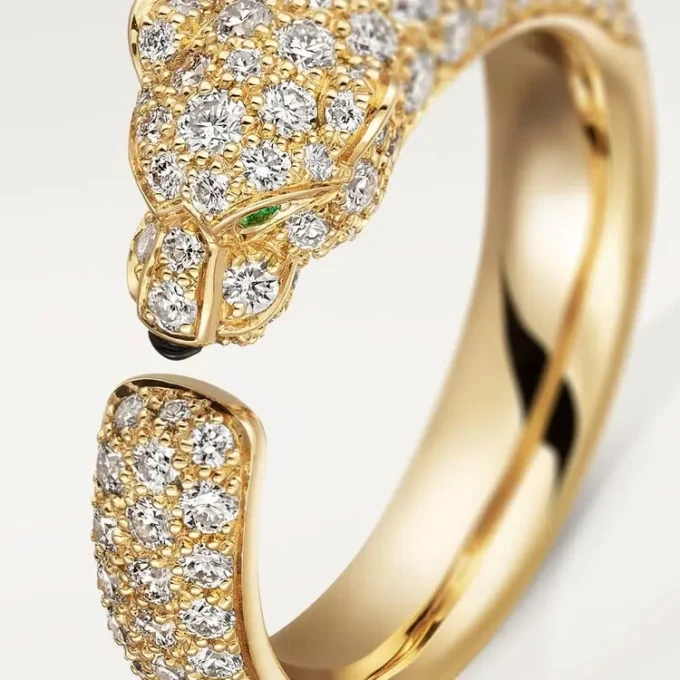Δαχτυλίδι Panthere De Cartier – Κίτρινο χρυσό, σμαράγδια, όνυχας, διαμάντια – Cartier