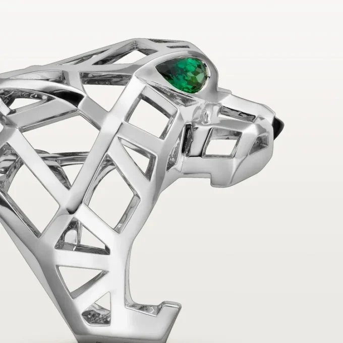 Δαχτυλίδι Panthere De Cartier – Λευκόχρυσο χωρίς ροδίου, γρανάτες τσαβορίτη, όνυχας – Cartier