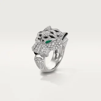 Δαχτυλίδι Panthere De Cartier – Λευκόχρυσο, Διαμάντια, Σμαράγδια, Όνυχας – Cartier Δαχτυλίδι Panthere De Cartier – Λευκόχρυσο, Διαμάντια, Σμαράγδια, Όνυχας – Cartier