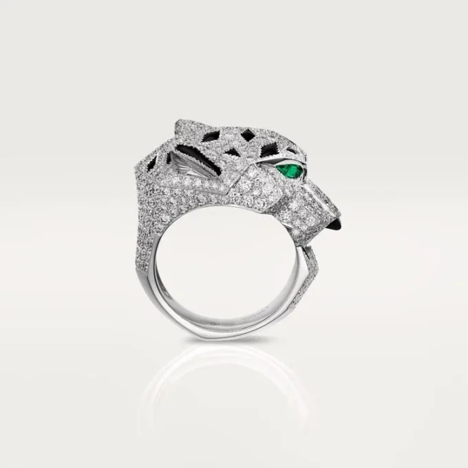 Δαχτυλίδι Panthere De Cartier – Λευκόχρυσο, Διαμάντια, Σμαράγδια, Όνυχας – Cartier