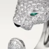Δαχτυλίδι Panthere De Cartier – Λευκόχρυσο, Διαμάντια, Σμαράγδια, Όνυχας – Cartier