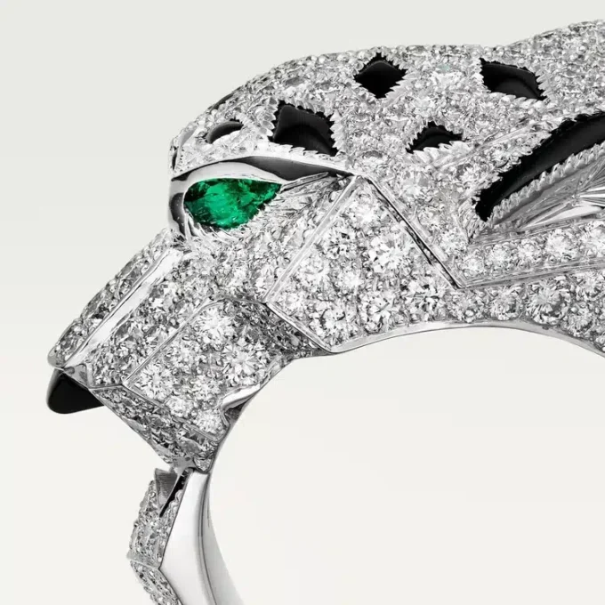 Δαχτυλίδι Panthere De Cartier – Λευκόχρυσο, Διαμάντια, Σμαράγδια, Όνυχας – Cartier