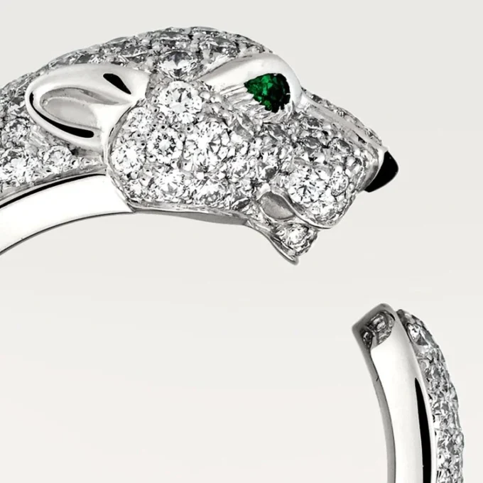 Δαχτυλίδι Panthere De Cartier – Λευκόχρυσο, Διαμάντια, Σμαράγδια, Όνυχας – Cartier